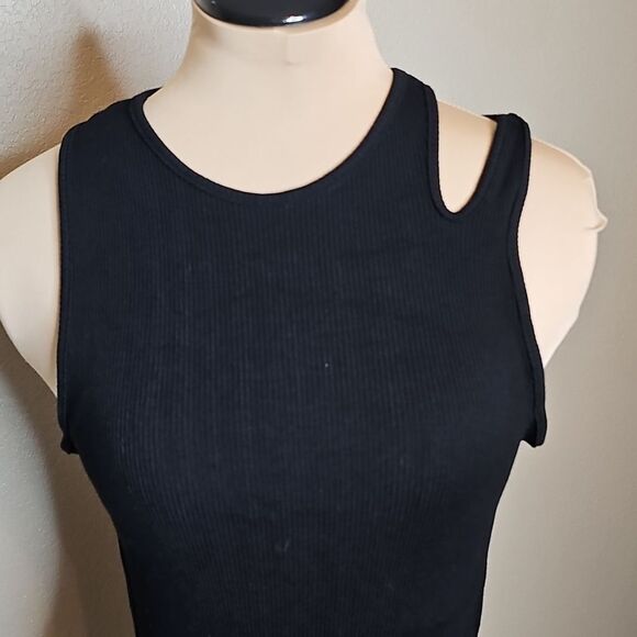 Lulu's XL Head Turner Black Ribbed Bodycon Mini Dress - Picture 3 of 9